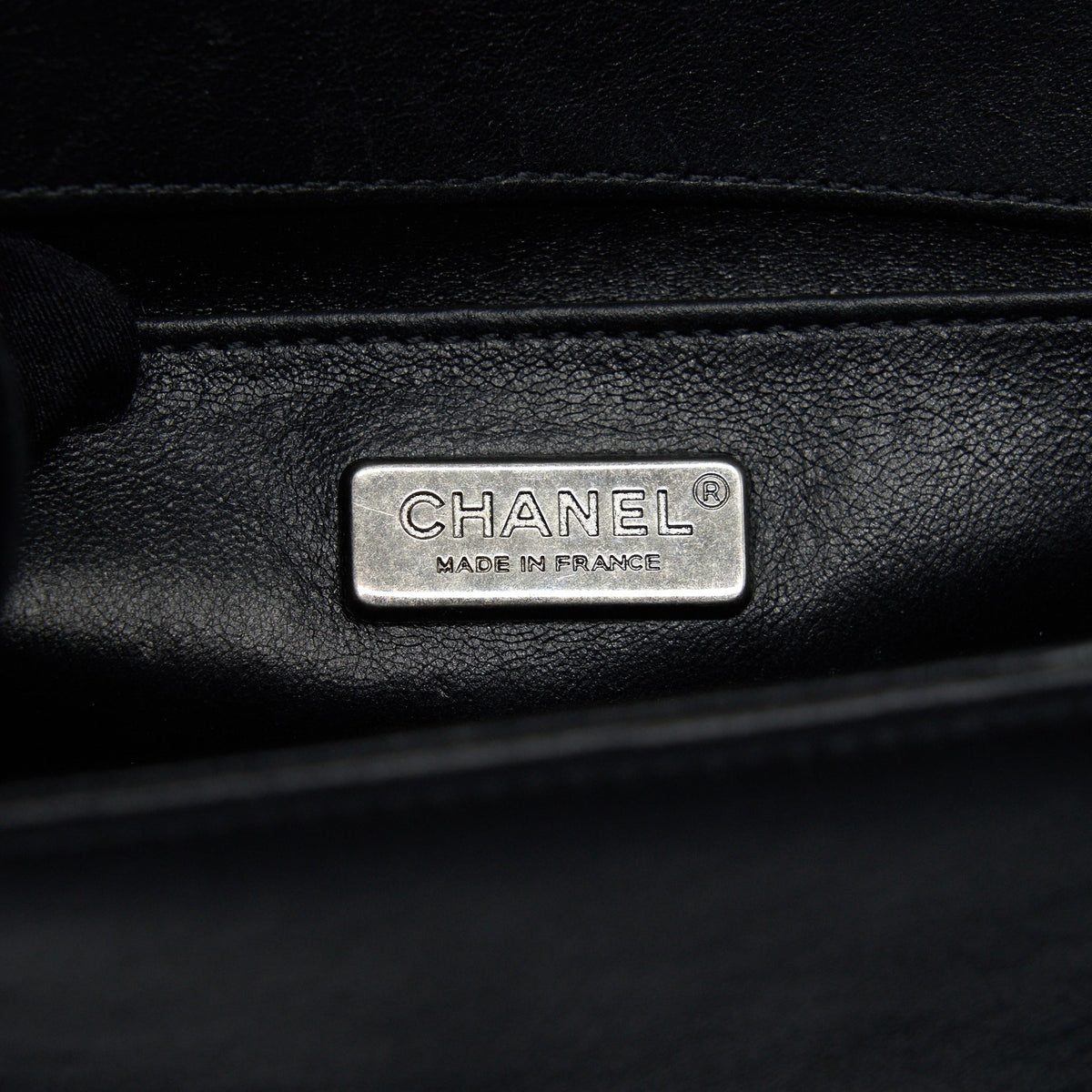 CHANEL SMALL BOY BAG LIZARD/CALFSKIN BLACK WITH RUTHENIUM HARDWARE