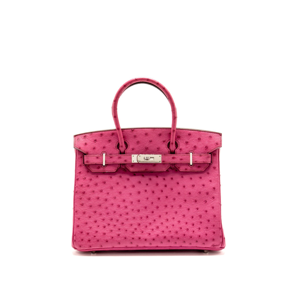 Hermes Birkin 30 Ostrich Fuchsia SHW