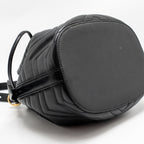 GUCCI GG MARMONT BUCKET BAG CALFSKIN BLACK GHW