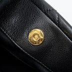 CHANEL MATELASSE CHAIN TOTE BAG CAVIAR BLACK GHW