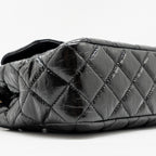 CHANEL HOBO BAG SHINY CALFSKIN BLACK GHW (MICROCHIP)