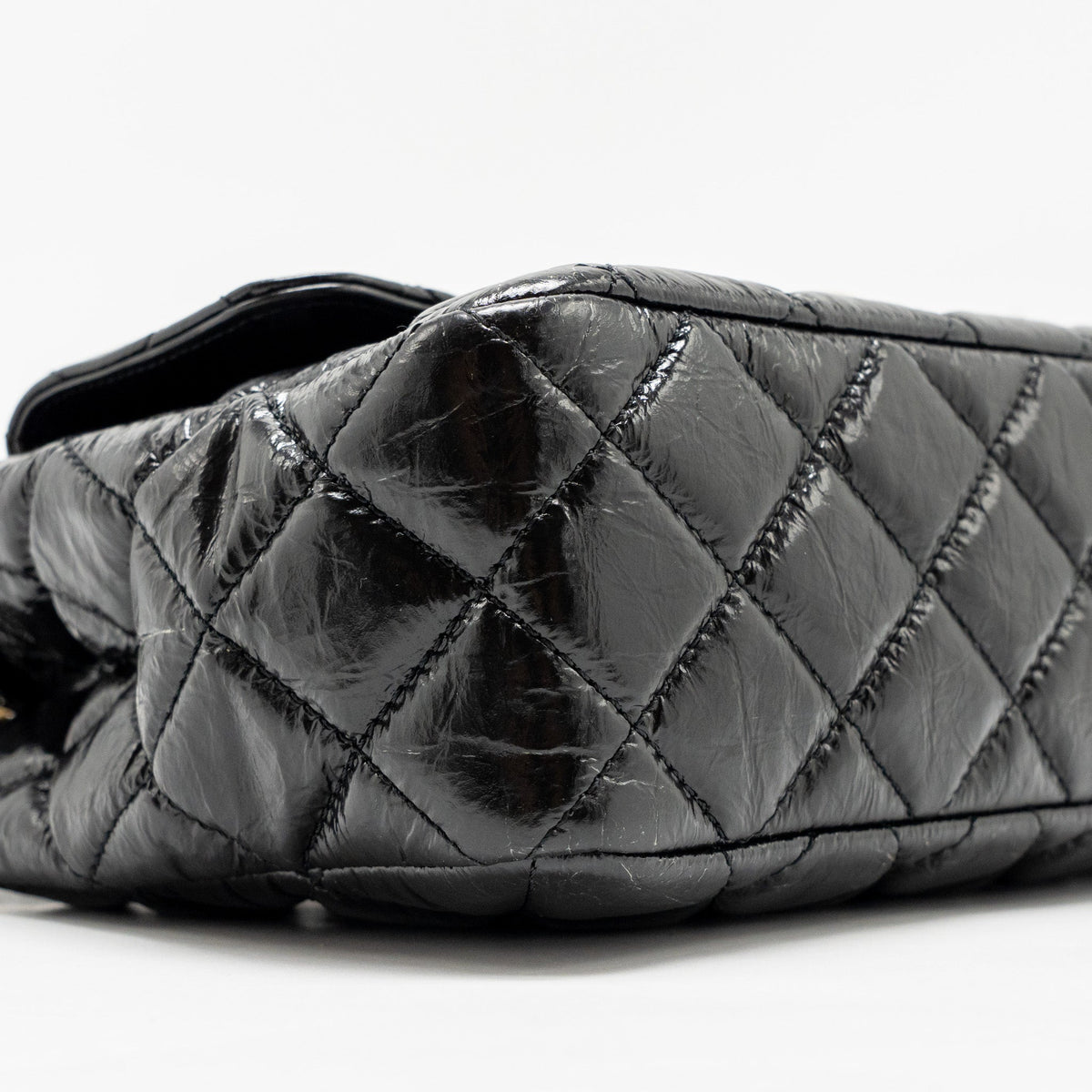 CHANEL HOBO BAG SHINY CALFSKIN BLACK GHW (MICROCHIP)