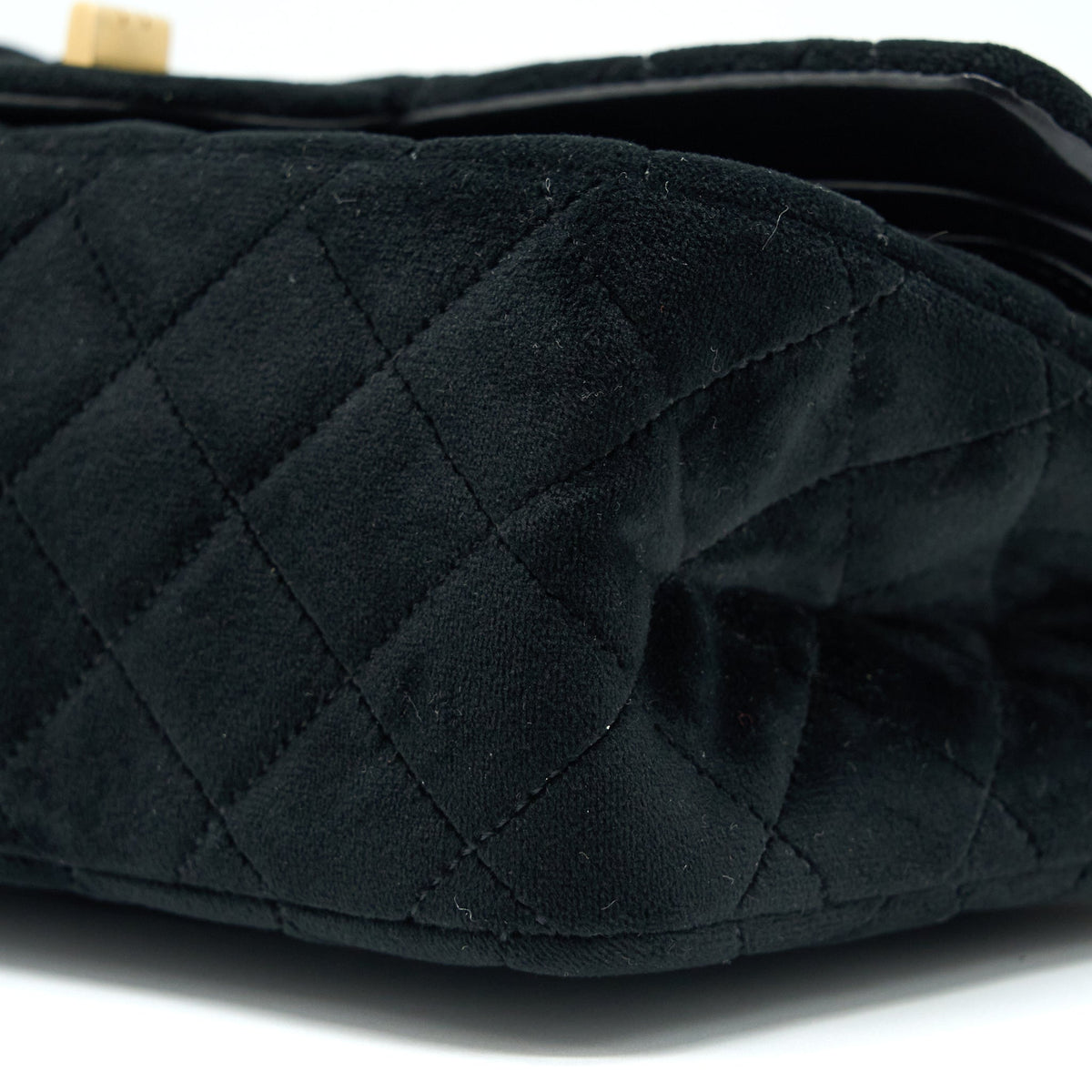 CHANEL SMALL 2.55 REISSUE FLAP BAG VELVET BLACK GHW