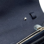 HERMES KELLY TO GO ALLIGATOR MISSISSIPPIENSIS MAT BLUE INDIGO SHW