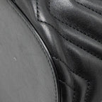 GUCCI GG MARMONT BUCKET BAG CALFSKIN BLACK GHW