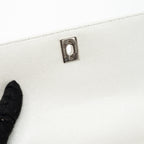 CHANEL CHEVRON SMALL COCO HANDLE CAVIAR IRIDESCENT WHITE SHW
