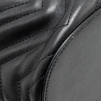GUCCI GG MARMONT BUCKET BAG CALFSKIN BLACK GHW