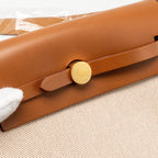 HERMES HERBAG MINI CANVAS/HUNTER ECRU-BEIGE/FAUVE GHW