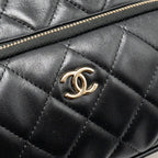 CHANEL 25C CAMERA BAG LAMBSKIN BLACK LGHW (MICROCHIP)