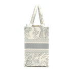 DIOR MEDIUM DIOR BOOK TOTE GREY TOILE DE JOUY EMBROIDERY
