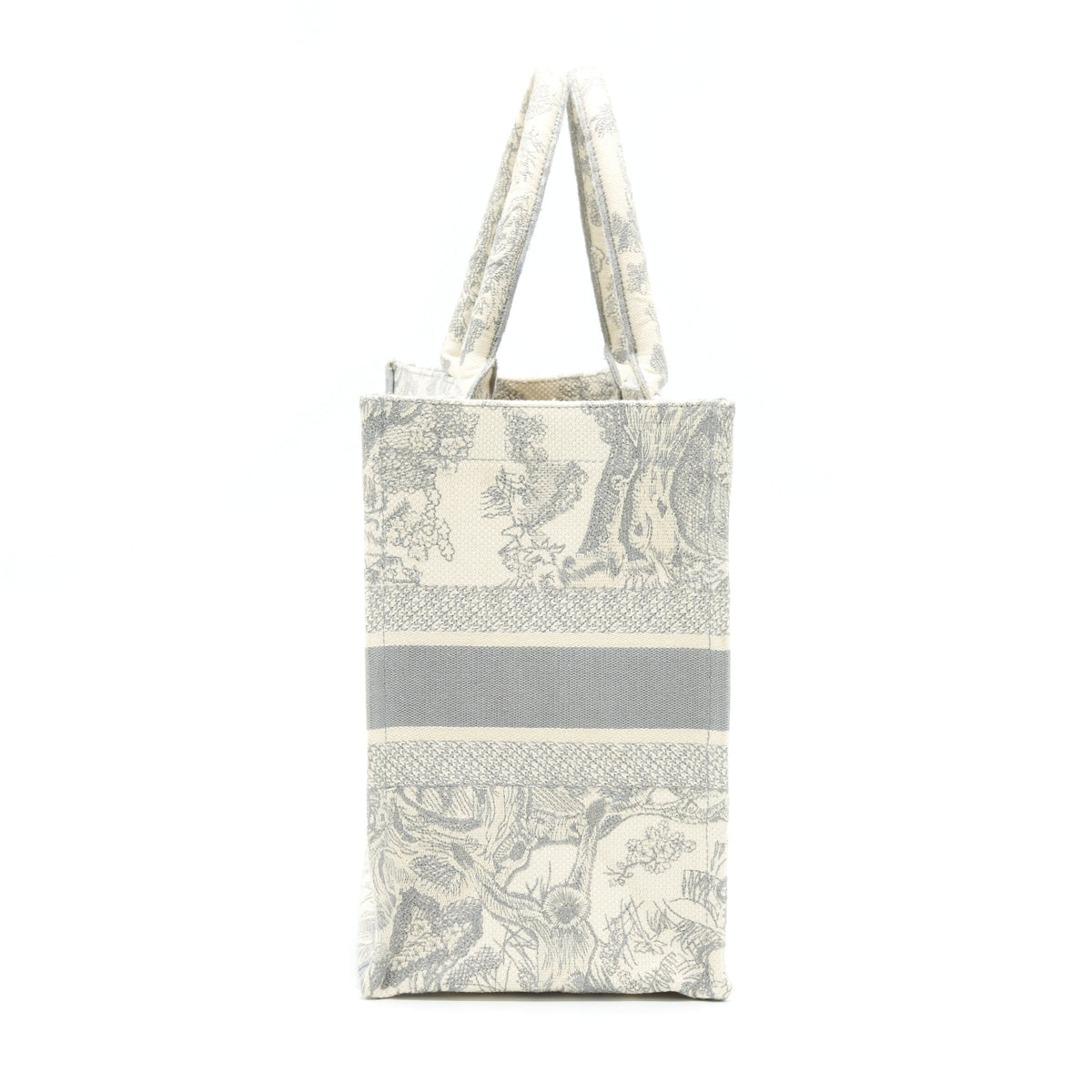 DIOR MEDIUM DIOR BOOK TOTE GREY TOILE DE JOUY EMBROIDERY