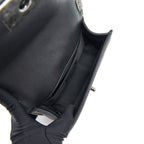 CHANEL SMALL CHEVRON LEBOY BAG CALFSKIN BLACK WITH SHW