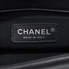 CHANEL SMALL CHEVRON LEBOY BAG CALFSKIN BLACK WITH SHW