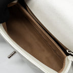 CHANEL CHEVRON SMALL COCO HANDLE CAVIAR IRIDESCENT WHITE SHW