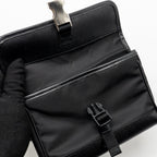 PRADA TRIMMED SAFFIANO PHONE CASE RE-NYLON BLACK SHW
