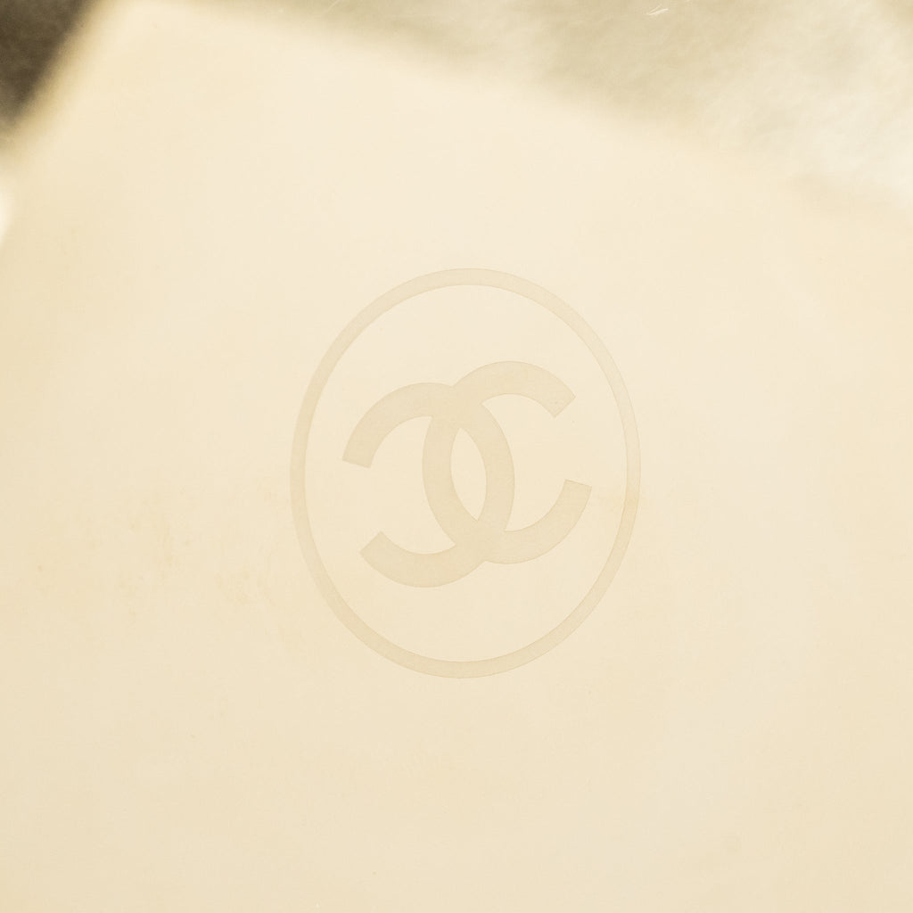 Chanel Mirror Finish Box Clutch with Chain Black Lambskin Black LGHW