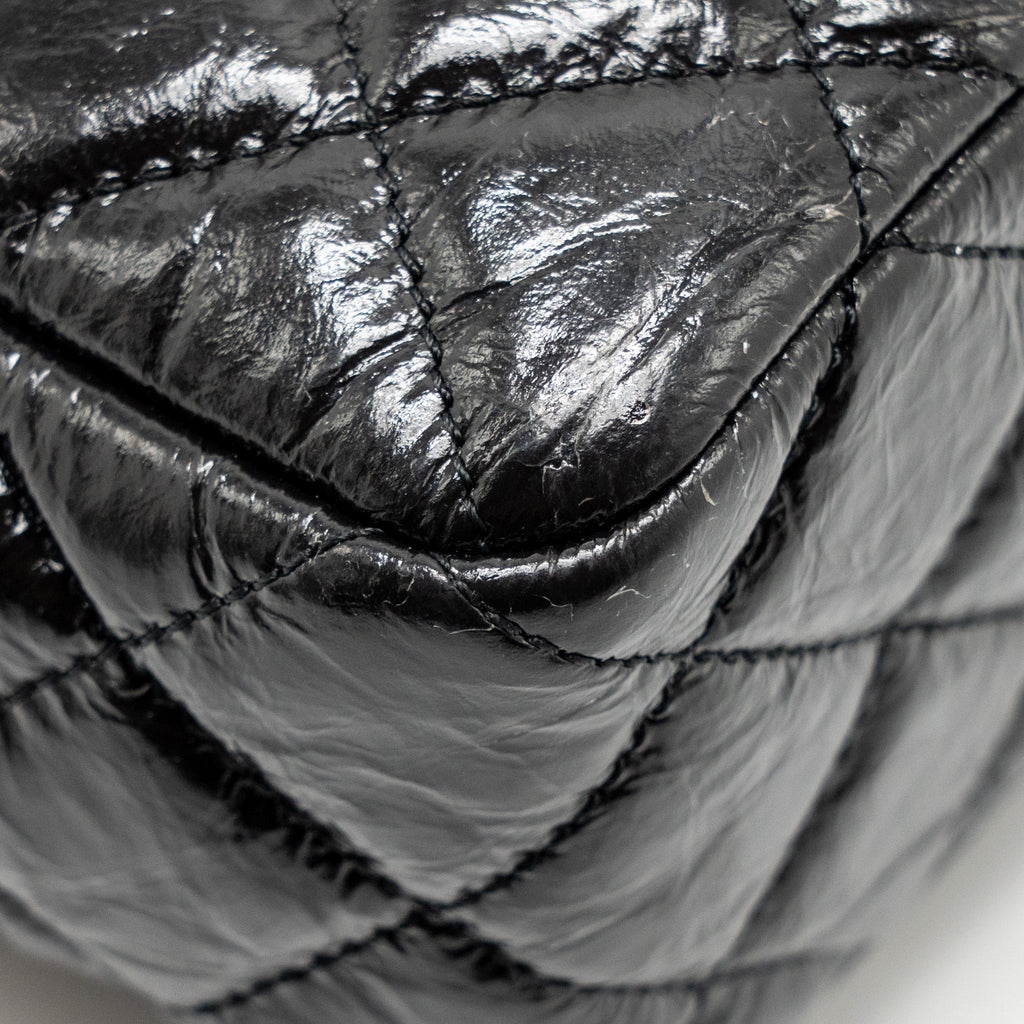 CHANEL HOBO BAG SHINY CALFSKIN BLACK GHW (MICROCHIP)