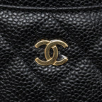 CHANEL CLASSIC CARD HOLDER CAVIAR BLACK GHW(MICROCHIP)