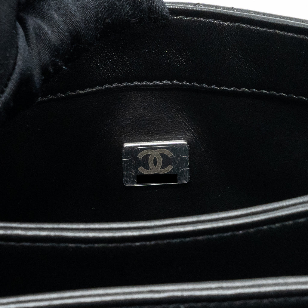 CHANEL SMALL TRENDY CC FLAP BAG LAMBSKIN SO BLACK(MICROCHIP)