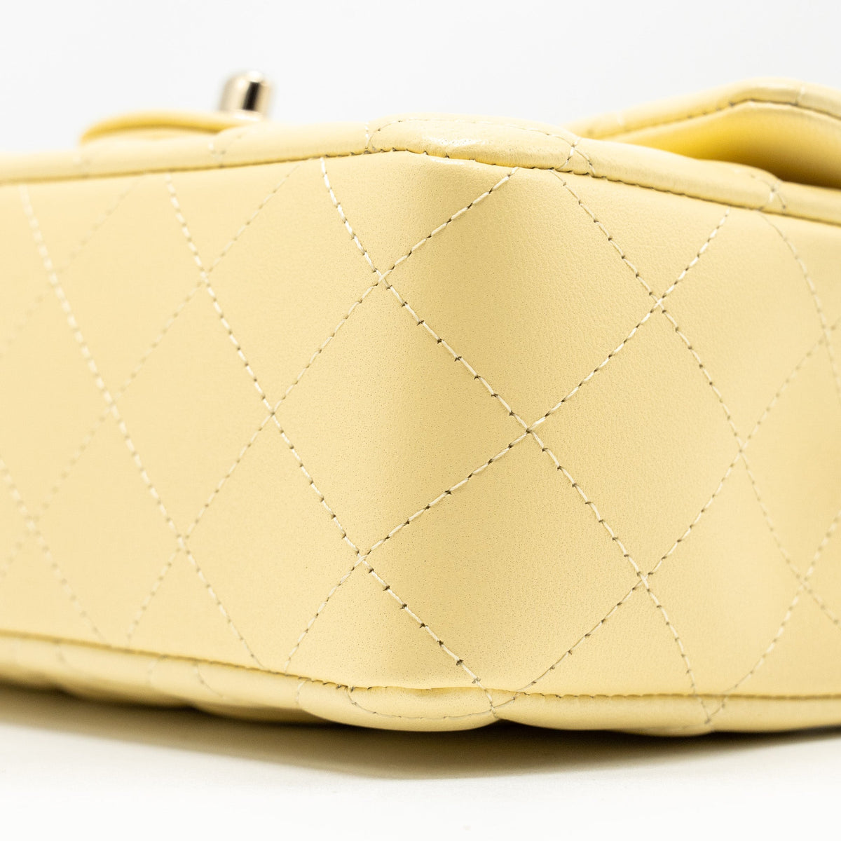 CHANEL MINI RECTANGULAR FLAP BAG LAMBSKIN YELLOW LGHW