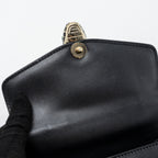 BVLGARI SERPENTI FOREVER TOP HANDLE CROSSBODY BAG LEATHER BLACK LGHW