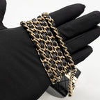 Chanel Mirror Finish Box Clutch with Chain Black Lambskin Black LGHW