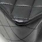 CHANEL SMALL CLASSIC DOUBLE FLAP BAG LAMBSKIN BLACK GHW(MICROCHIP)