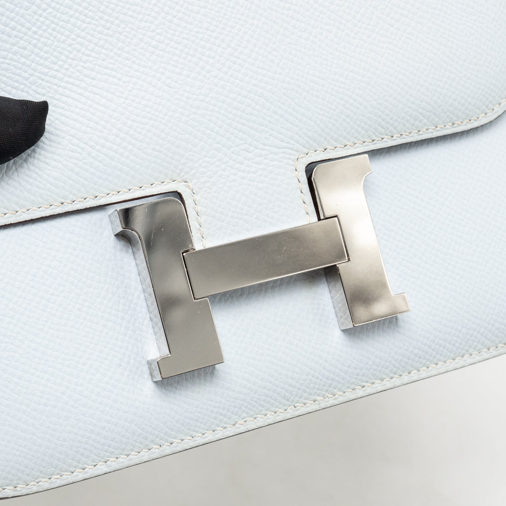 Hermes Mini Constance Epsom Blue Brume SHW