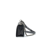 CHANEL MEDIUM BOY BAG CALFSKIN BLACK RUTHENIUM/BLACK HARDWARE