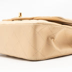 CHANEL MEDIUM DOUBLE FLAP BAG LAMBSKIN BEIGE GHW