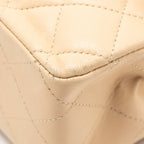 CHANEL MEDIUM DOUBLE FLAP BAG LAMBSKIN BEIGE GHW