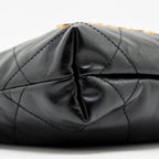 CHANEL MINI 22 BAG CALFSKIN BLACK GHW (MICROCHIP)