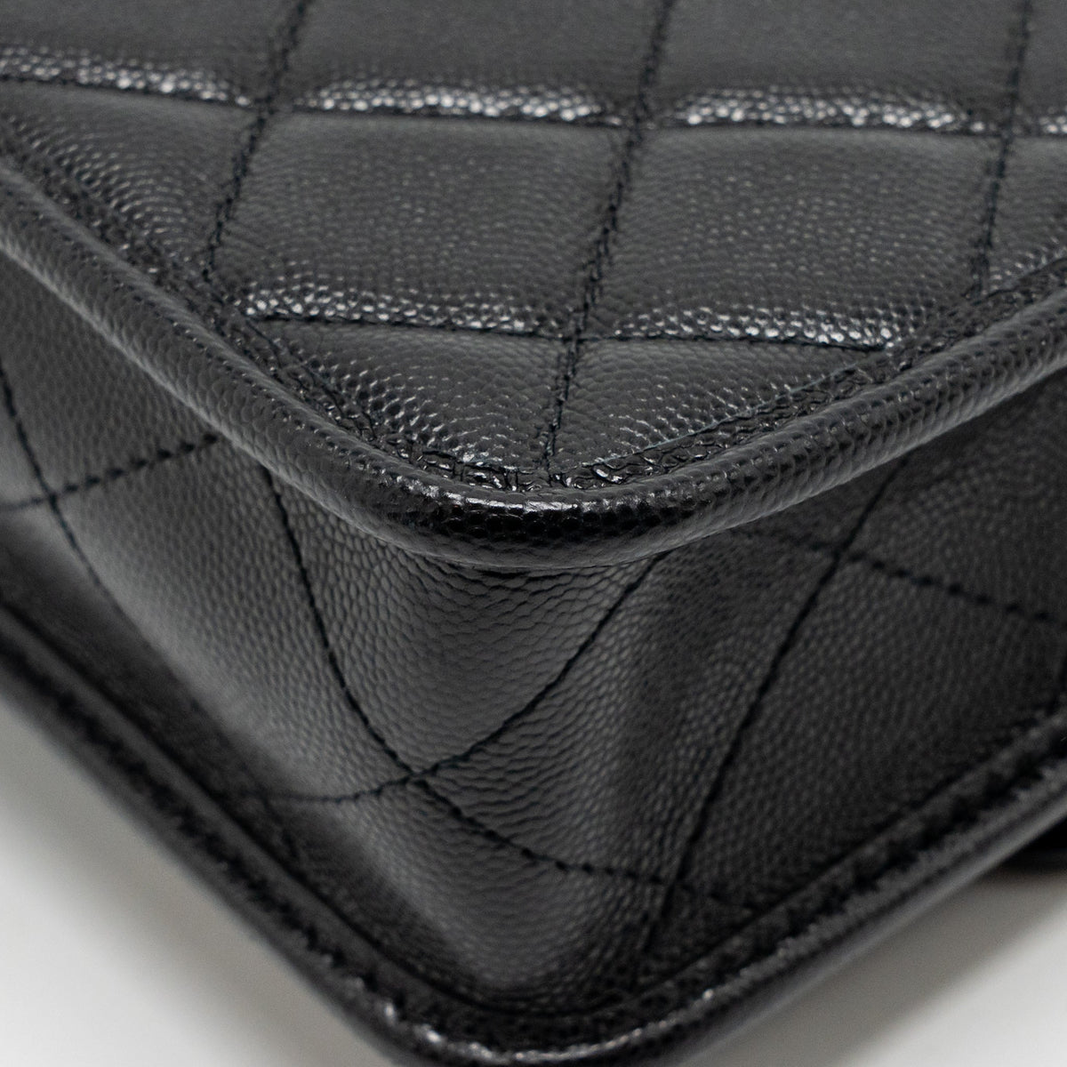 CHANEL 22K MINI FLAP BAG WITH TOP HANDLE CAVIAR BLACK GHW (MICROCHIP)