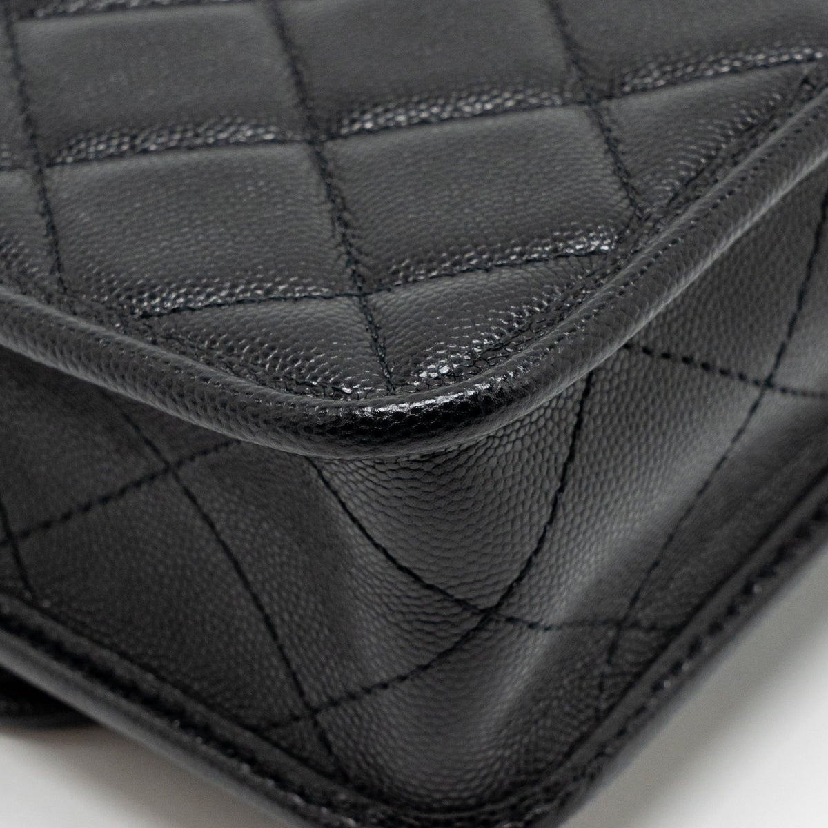 CHANEL 22K MINI FLAP BAG WITH TOP HANDLE CAVIAR BLACK GHW (MICROCHIP)
