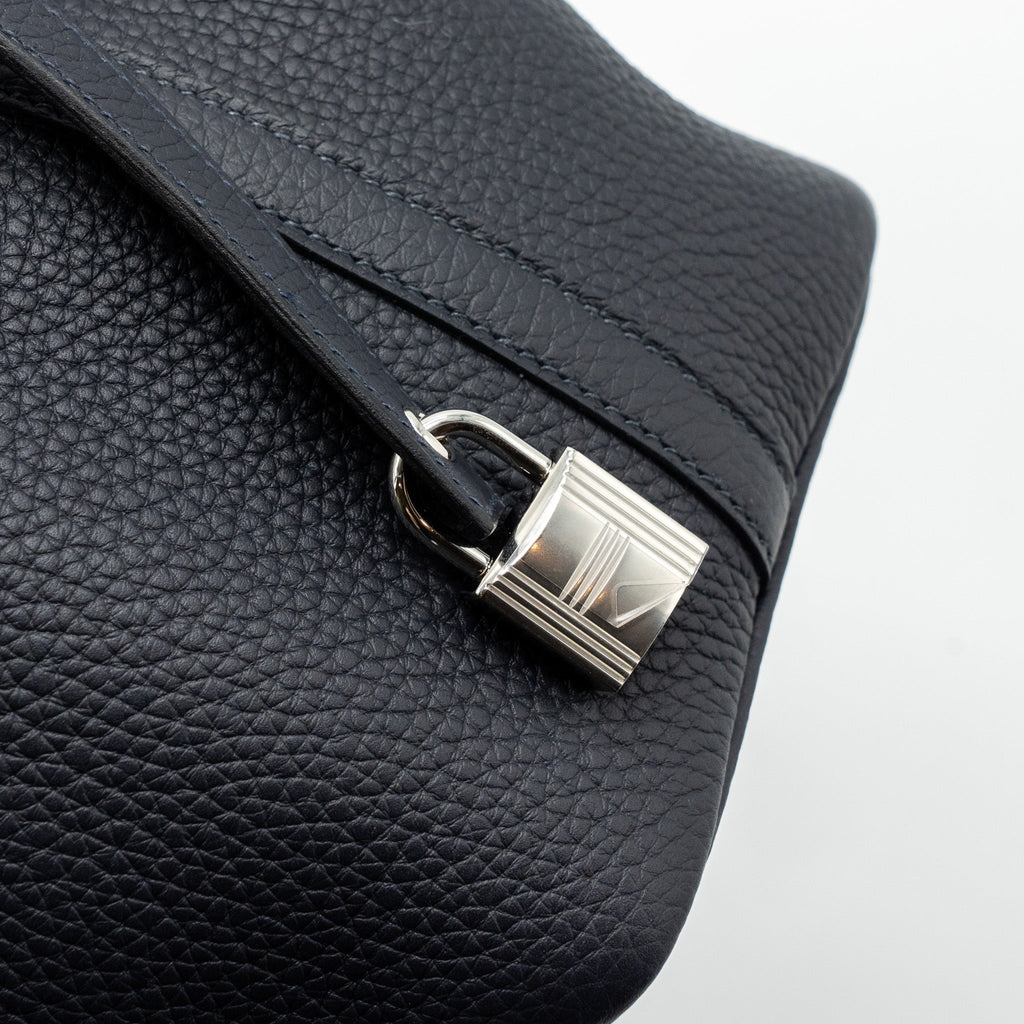 Hermes Picotin 18 Lock Bag Clemence Caban/Mauve Pale SHW