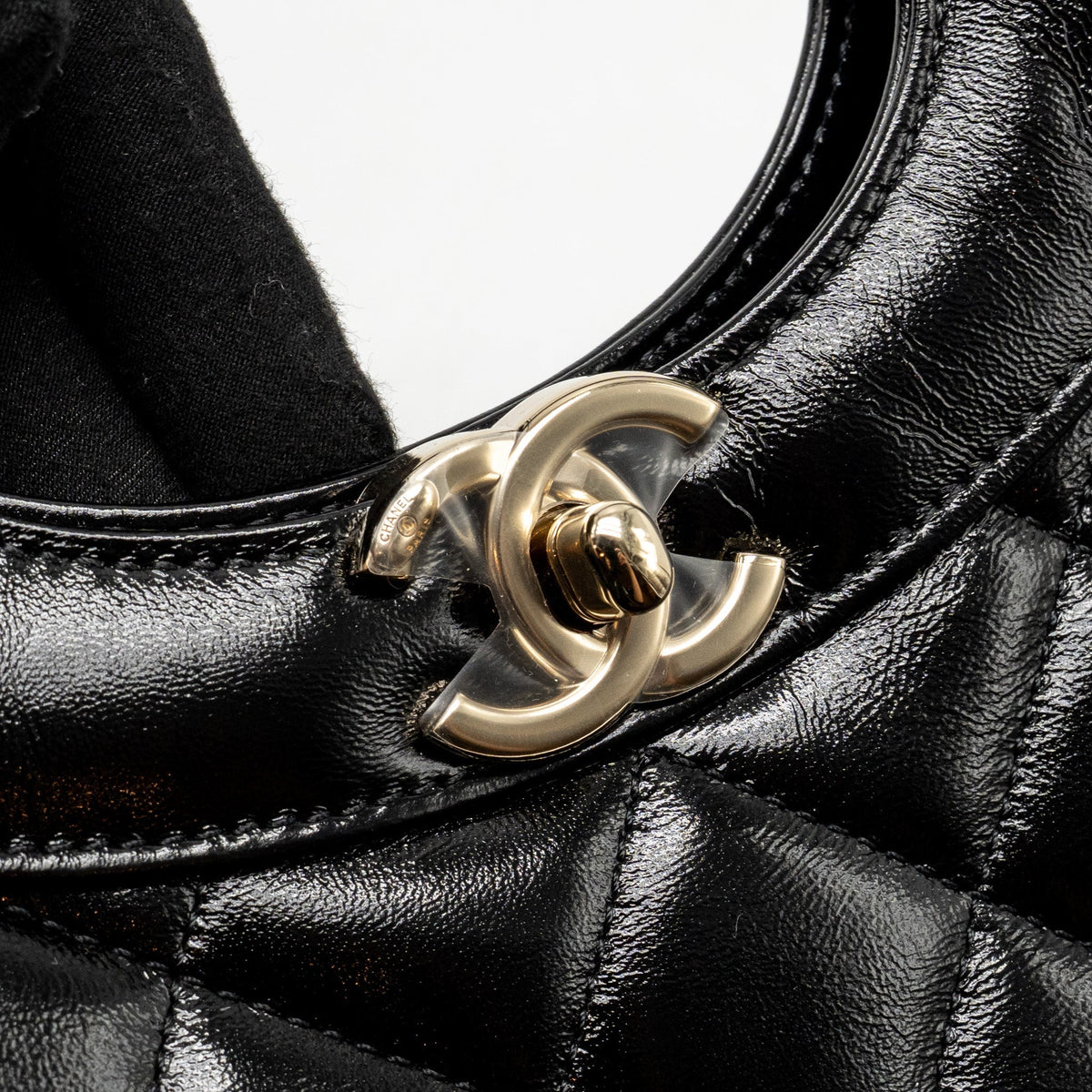 CHANEL MEDIUM 31 BAG SHINY LAMBSKIN BLACK LGHW (MICROCHIP)