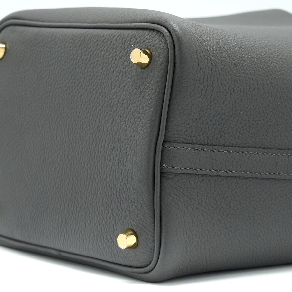 HERMES PICOTIN 18 LOCK BAG CLEMENCE GRAPHITE GHW