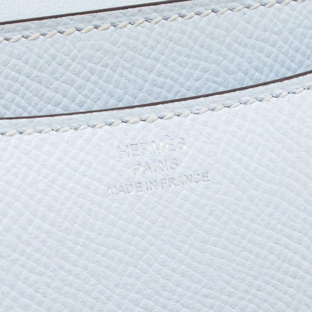 Hermes Mini Constance Epsom Blue Brume SHW