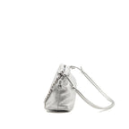 Loewe Medium Flamenco Purse Laminated Lambskin Silver SHW
