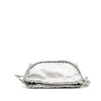Loewe Medium Flamenco Purse Laminated Lambskin Silver SHW
