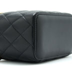 CHANEL 22A PEARL CRUSH LONG VANITY WITH CHAIN LAMBSKIN BLACK GHW