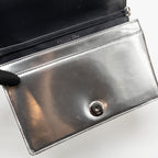 DIOR DIORAMA WALLET ON CHAIN CALFSKIN SILVER SHW