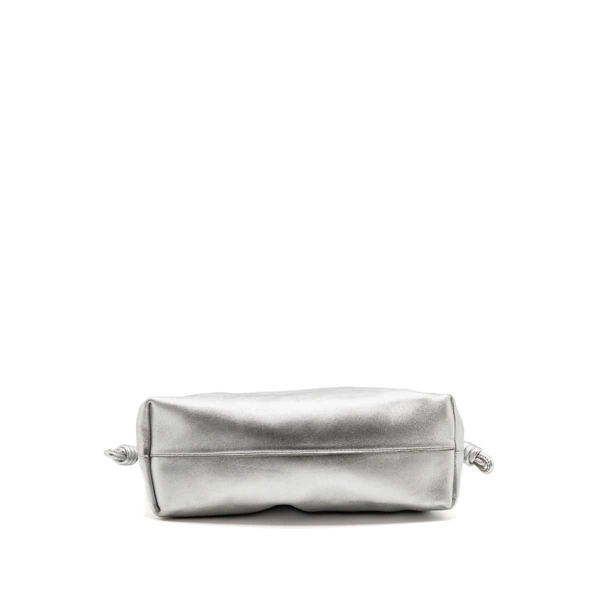 Loewe Medium Flamenco Purse Laminated Lambskin Silver SHW