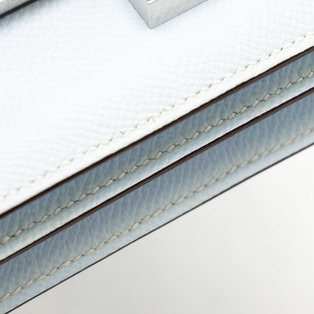 Hermes Mini Constance Epsom Blue Brume SHW