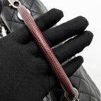 CHANEL MEDIUM COCO HANDLE FLAP BAG LIZARD EMBOSSED HANDLE CAVIAR BLACK RUTHENIUM HARDWARE