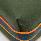 HERMES BRIDE-A-BRAC CASE LARGE MODEL CANVAS DARK GREEN/DARK BLUE/ORANGE SHW