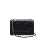 CHANEL CLASSIC DOUBLE FLAP JUMBO BAG LAMBSKIN BLACK GHW