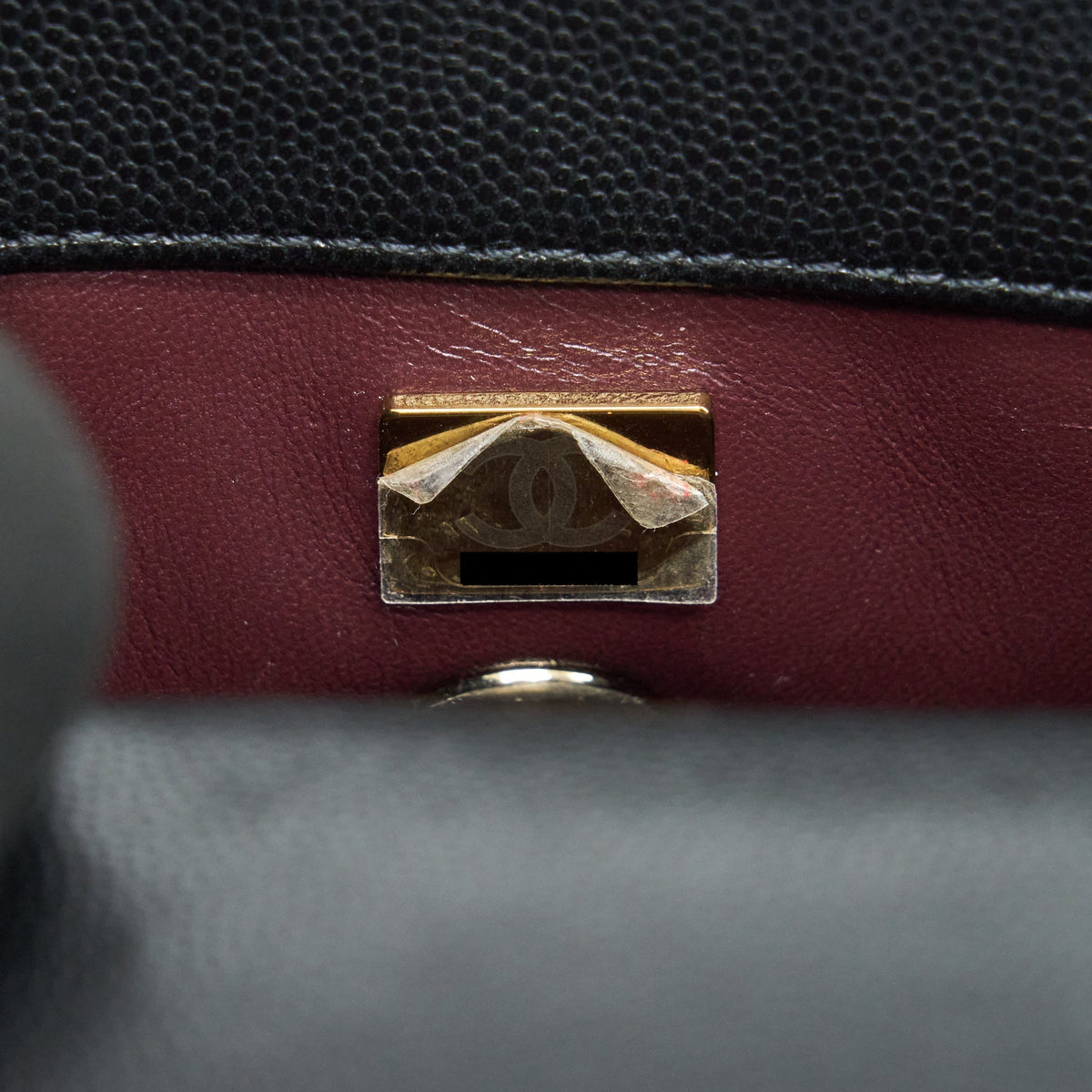 CHANEL MINI COCO HANDLE 20CM CAVIAR BLACK LGHW (MICROCHIP)