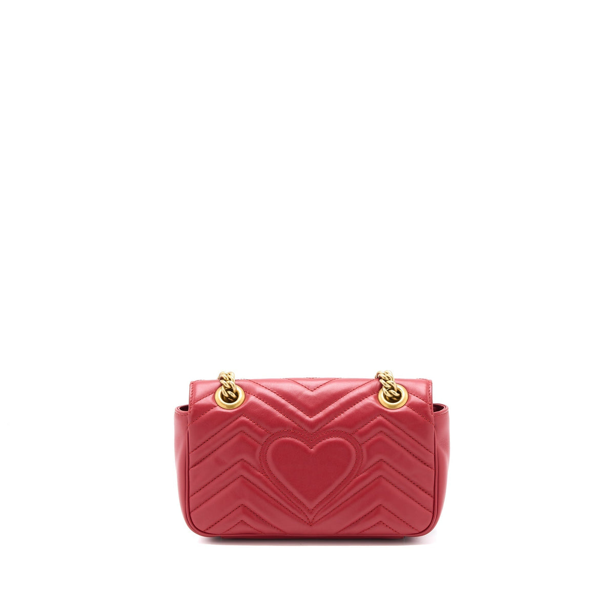 GUCCI MINI MARMONT CALFSKIN RED GHW