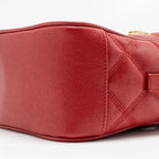 Saint laurent/YSL Paris 80’s quilted vanity crossbody bag calfskin red GHW